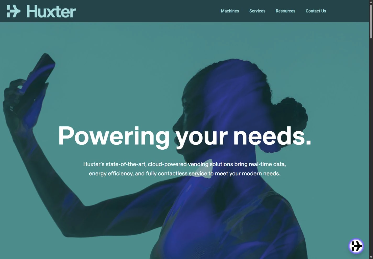 Huxter desktop website